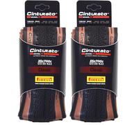 Pirelli Cinturato Gravel Hard Pack, Copertone Unisex Adulto, Nero, 700x35 (Lot de 2)