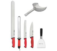 Pirge Profi Kebab Messer Set pour Döner Shop - Set de couteaux pour Döner 6 TLG