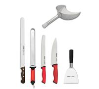 Pirge Set de couteaux à kebab professionnels pour shawarma shop - Set de couteaux à kebab 6 TLG