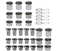 Pirhosigma Lot de 5 boulons de pédalier simple/double/triple pour pédalier + 10 rondelles pour vélo de route, VTT, VTT (25 pièces)