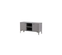 Meuble TV 2 Portes "Piring" 120cm Gris Clair