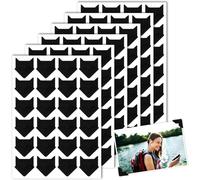 Piriuuo Lot de 144 autocollants pour coins photo - Noirs - Pour bord de photo - Pour le scrapbooking, le bricolage, le scrapbooking, l'album photo, l'album photo, le journal intime