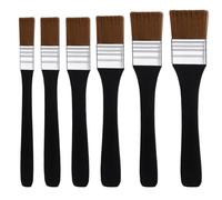 Piriuuo Lot de 6 pinceaux plats pour aquarelle et acrylique - Pour peinture - 20/25/30/35/40/45 mm