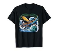 Pirogue Balancier Pagayeur Outrigger Ocean Course en T-Shirt