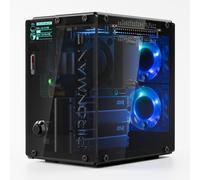Pironman 5-MAX Dual NVMe M.2 SSD PCIe Boîtier pour Raspberry Pi 5 NAS RAID 0/1 accélérateur AI Hailo-8L PWM + double ventilateur RVB 0,96" Module OLED Arrêt sécurisé HDMI (RPI5 non inclus)