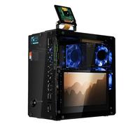 Pironman 5 Pro Max boîtier Mini PC avec écran tactile 4,3" pour Raspberry Pi 5, agent IA OpenClaw, double NVMe RAID 0/1 NAS, caméra, micro, audio, M.2 Hailo8, LLMs ChatGPT/Gemini (RPI5 non inclus)