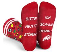 Piroo Cadeaux drôles pour hommes l'homme,Chaussettes amusantes pour homme,Veuillez ne pas déranger,Cadeau de football pour pères et fils de Noël, rouge