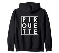 Pirouette Ballet Danser Typographie Art Sweat à Capuche