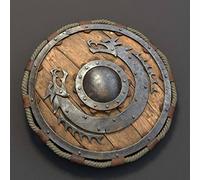 Piru Bouclier de guerre médiéval en bois de 61 cm avec tête de dragon Viking