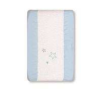 pirulos 36013013 - Table à langer baignoire Motif ours Star, coton, 50 x 70 cm, blanc et bleu