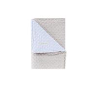 pirulos 64005153 - Couverture Double Face, 80 x 110, conception Dots, couleur gris/bleu