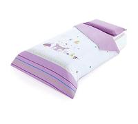 pirulos 77311921 - Housse de couette et taie d'oreiller, 160 x 260 cm, Lilas