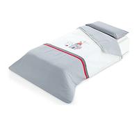 pirulos youpi - Housse de couette et taie d'oreiller, Couleur Gris