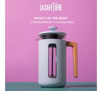 PISA Cafetière à piston 8 Tasses La Cafetière KitchenCraft Bleu Ciel