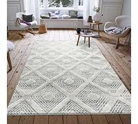 PISA - Melia - Tapis Berbère à Relief - Crème 240 x 340 cm