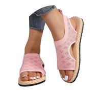 Pisa Sandales orthopédiques pour femme avec soutien de la voûte plantaire - Bout ouvert - Sandales de sport pour femme - Sandales d'été en tricot respirant - Sandales à bride arrière lavables pour