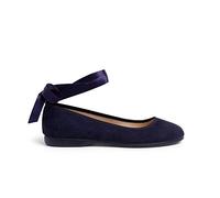 Pisamonas Bailarina cintas Raso cierre pulsera Talla 38 en Color Azul Marino