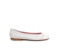 Pisamonas Ballerines Fille & Femme en Cuir Verni Et Cuir Nappa Taille 35 Couleur Blanc