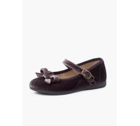 Babies velours fille petit nœud gris 28