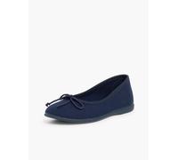 Pisamonas Ballerines pour Fille Et Femme en Toile avec Ruban Taille 34 Couleur Bleu Marine