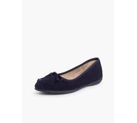 Pisamonas Ballerines Fille Et Femme en Suède avec Ruban Taille 39 Couleur Bleu Marine