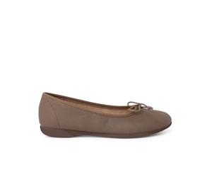Pisamonas Ballerines Petit Nœud Flexibles Cuir Végan Taille 36 Couleur Taupe