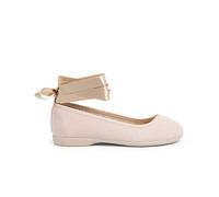 Pisamonas Ballerines pour Fille Et Femme avec Rubans en Satin Et Bride Taille 33 Couleur Beige
