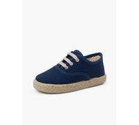 Pisamonas Baskets en Toile Lacets Semelle Espadrille Taille 22 Couleur Bleu