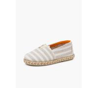 Pisamonas Espadrilles Rayures Style Camping Bande Élastique Taille 33 Couleur Écru