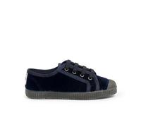 Pisamonas Baskets Enfants en Velours avec Lacets Taille 25 Couleur Bleu Marine