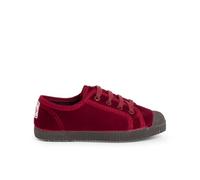 Pisamonas Baskets Enfants en Velours avec Lacets Taille 33 Couleur Bordeaux
