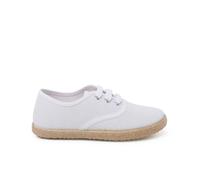 Pisamonas Baskets Lin Lacets en Lin Semelle Espadrille Taille 35 Couleur Blanc