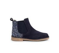 Pisamonas Botines niña Serraje Con talonera Glitter Talla 37 en Color Azul Marino