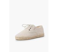 Pisamonas Derbies en Lin avec Semelle Façon Espadrilles Taille 40 Couleur Écru
