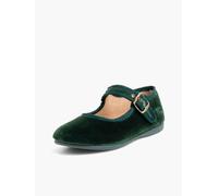 Pisamonas Chaussures Babies Fille en Velours Fermeture À Boucle Taille 28 Couleur Vert