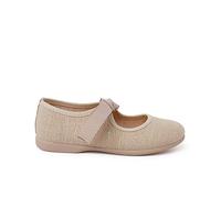 Pisamonas Chaussures Babies en Lin avec Nœud Faya Taille 22 Couleur Écru