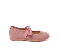 Pisamonas Chaussures Babies en Lin avec Nœud Faya Taille 22 Couleur Rose Claire