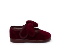 Pisamonas Chaussures Babies Nœud Velours Fermeture À Scratch Taille 21 Couleur Bordeaux