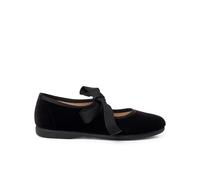 Pisamonas Chaussures Babies Velours avec Nœud Gros-Grain Filles Taille 35 Couleur Noir