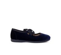 Pisamonas Chaussures Babies Velours avec Nœud Gros-Grain Filles Taille 36 Couleur Bleu Marine