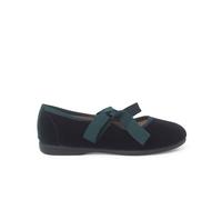 Pisamonas Chaussures Babies Velours avec Nœud Gros-Grain Filles Taille 37 Couleur Vert