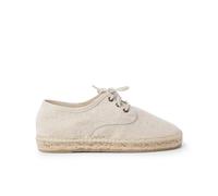 Pisamonas Derbies en Lin avec Semelle Façon Espadrilles Taille 40 Couleur Écru