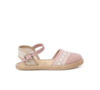 Pisamonas Espadrilles Cérémonie Lin Dentelle Aux Fuseaux Taille 25 Couleur Rose Claire
