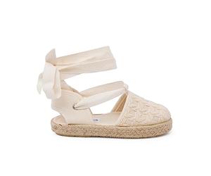 Pisamonas Espadrilles Effet Tressage Rubans Taille 23 Couleur Écru