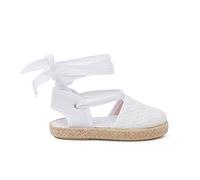 Pisamonas Espadrilles Effet Tressage Rubans Taille 24 Couleur Blanc