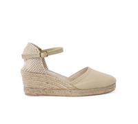 Pisamonas Espadrilles Femme Compensées À Boucle Taille 37 Couleur Beige