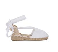 Pisamonas Espadrilles pour Femme Et Enfant en Couleur Unie Taille 31 Couleur Blanc
