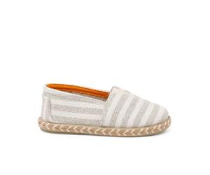 Pisamonas Espadrilles Rayures Style Camping Bande Élastique Taille 29 Couleur Écru
