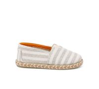 Pisamonas Espadrilles Rayures Style Camping Bande Élastique Taille 33 Couleur Écru