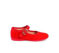 Pisamonas Merceditas niña terciopelo Hebilla Talla 27 en Color Rojo